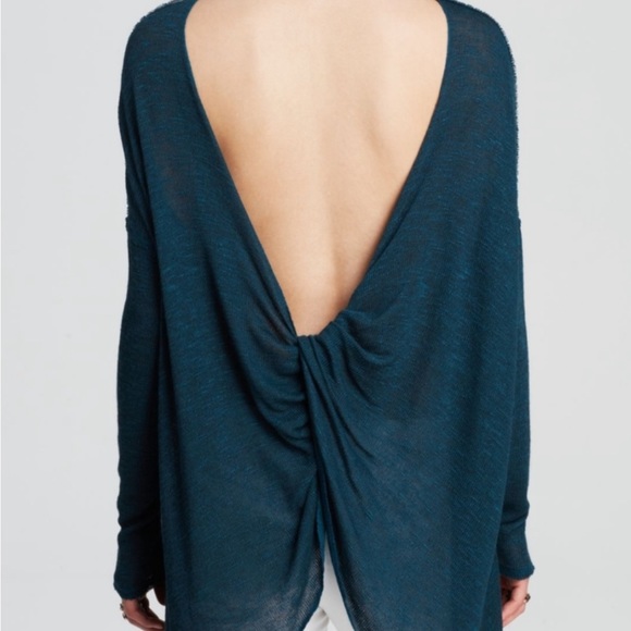 Free People Shadow oversize hacci open back top - Picture 2 of 5